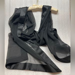 Lady’s black sheer wrap